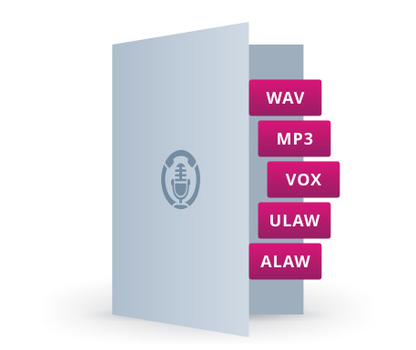 Wav, mp3, Vox, Ulaw, Alaw